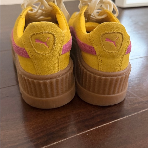 Puma Yellow Suede Platform Sneakers with Pink Stripe Fenty
Super stylish - Picture 5 of 6